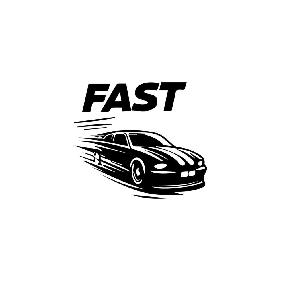 Sports car logo icon. Motor vehicle silhouette emblems. Auto garage dealership brand identity design elements. illustrations. vector
