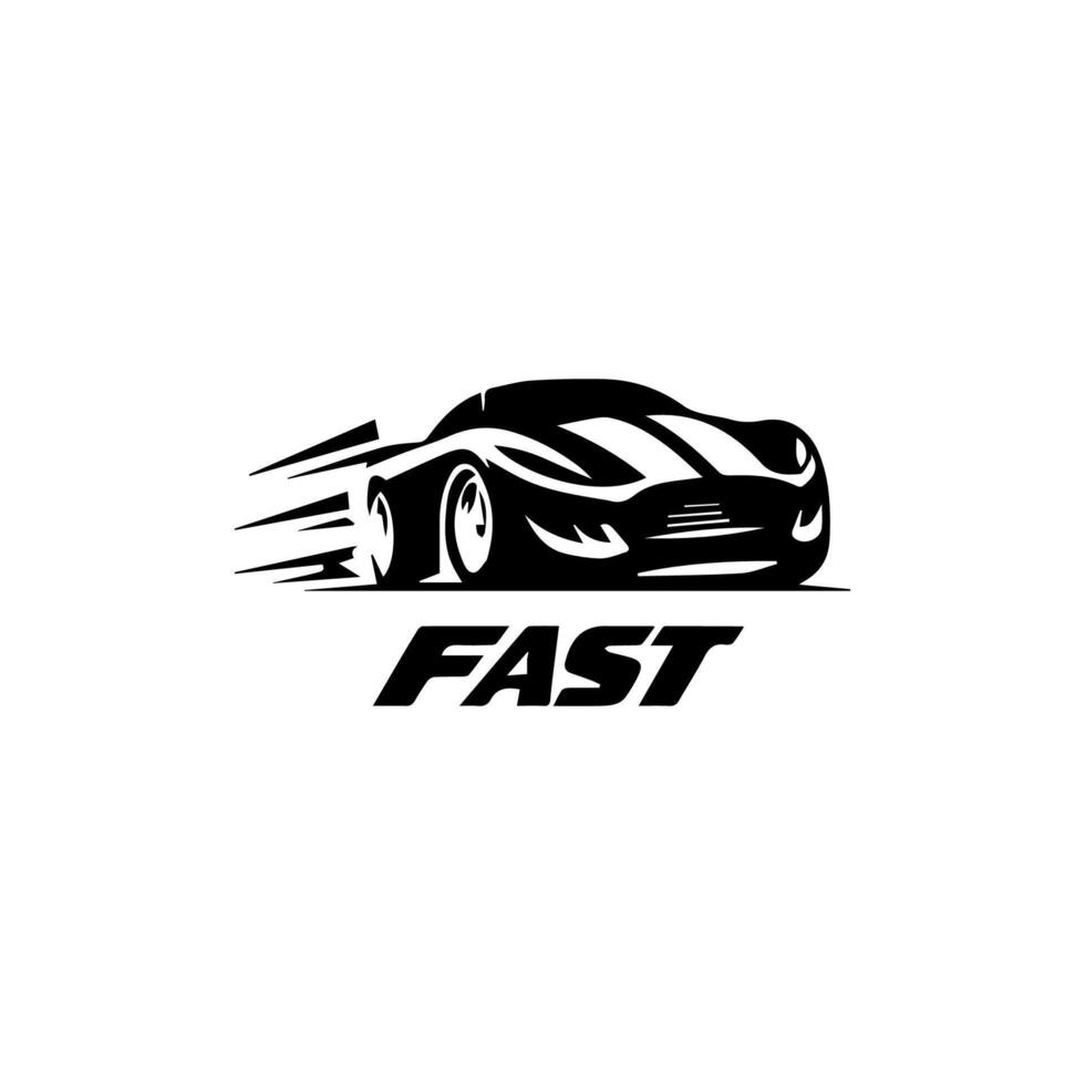 Sports car logo icon. Motor vehicle silhouette emblems. Auto garage dealership brand identity design elements. illustrations. vector