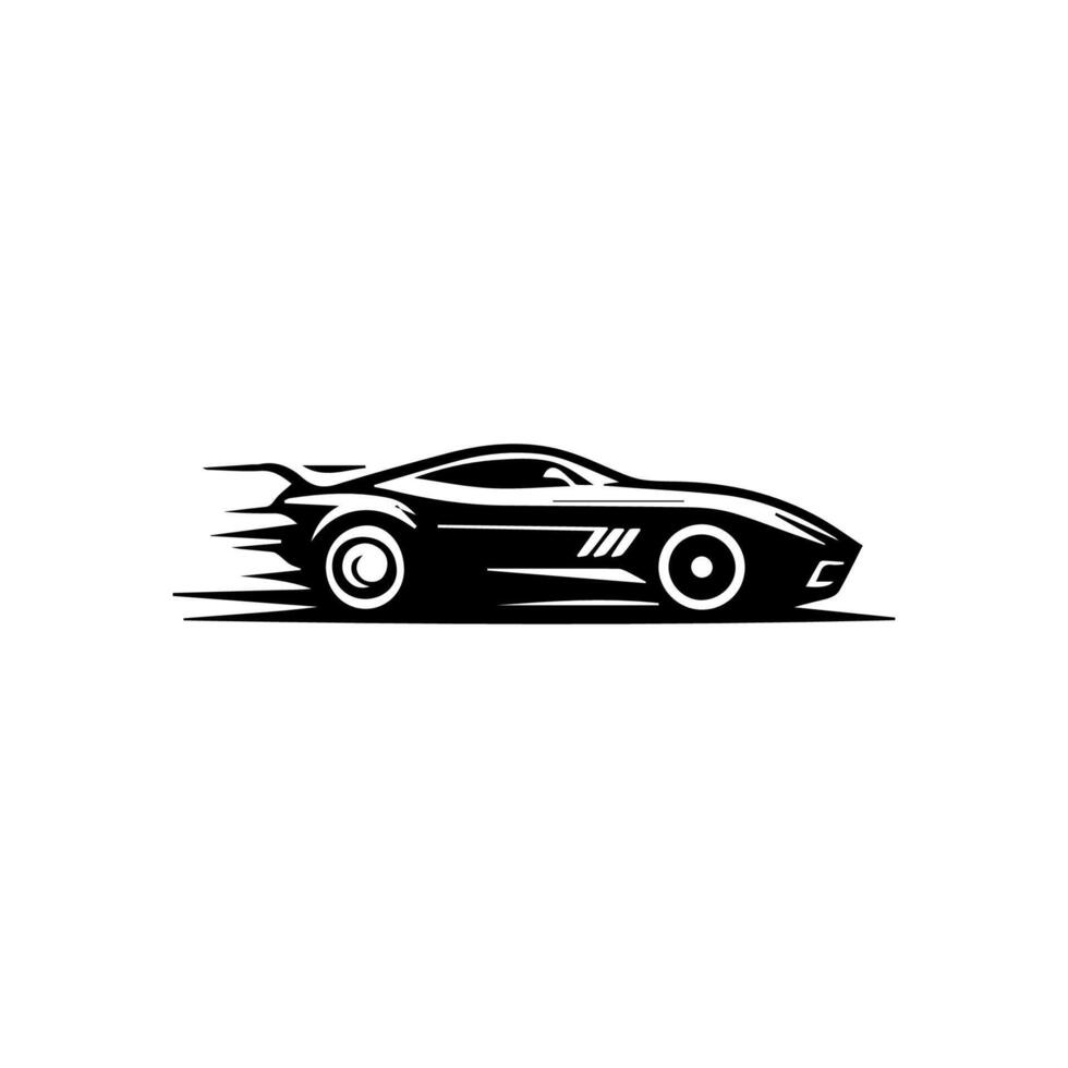 Sports car logo icon. Motor vehicle silhouette emblems. Auto garage dealership brand identity design elements. illustrations. vector