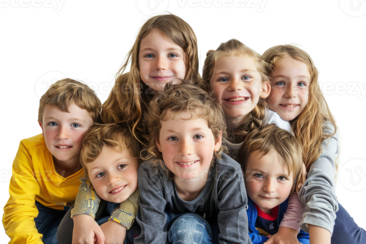 groep van verschillend gelukkig kinderen png