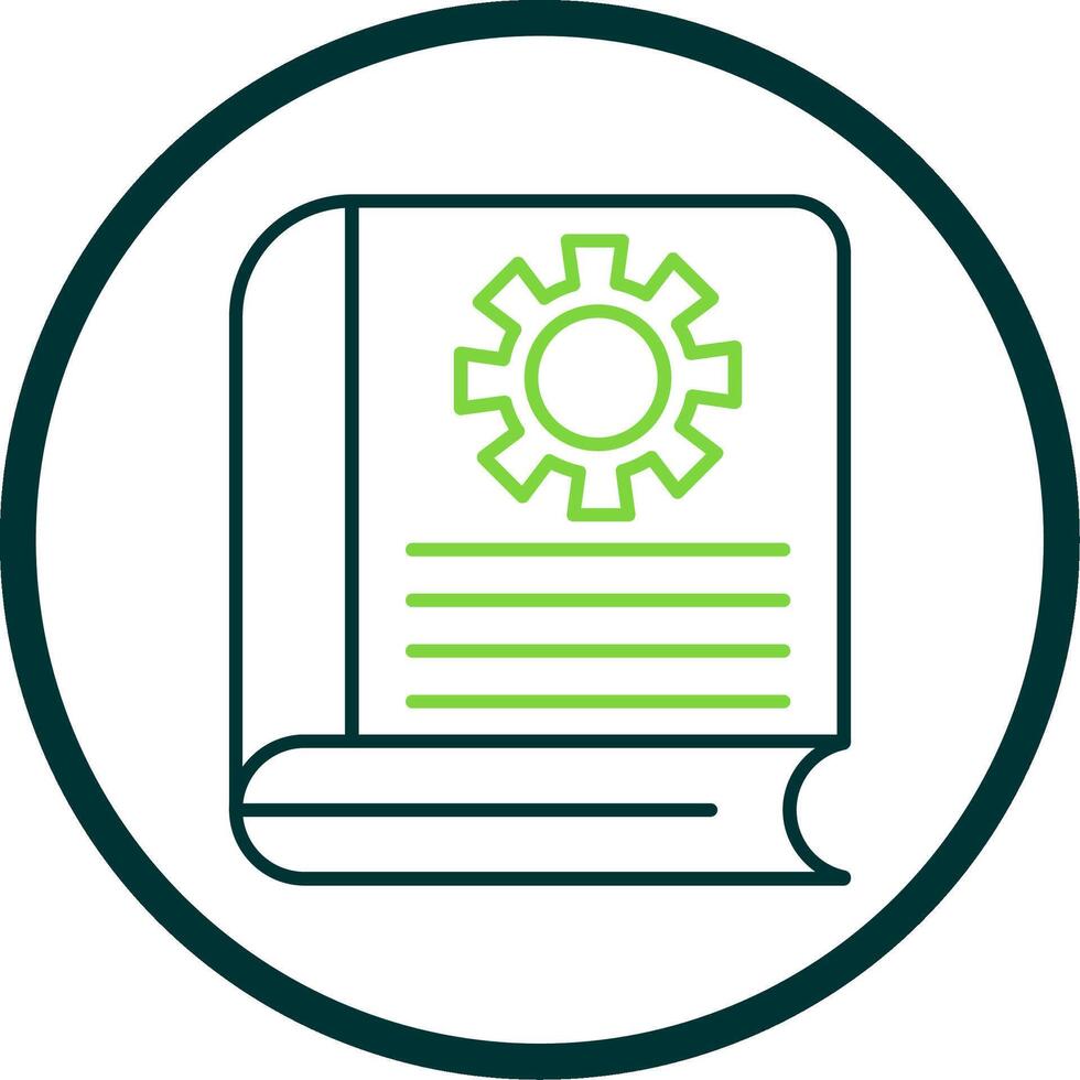 Book Line Circle Icon vector