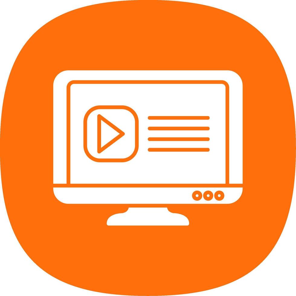 Tutorial Glyph Curve Icon vector