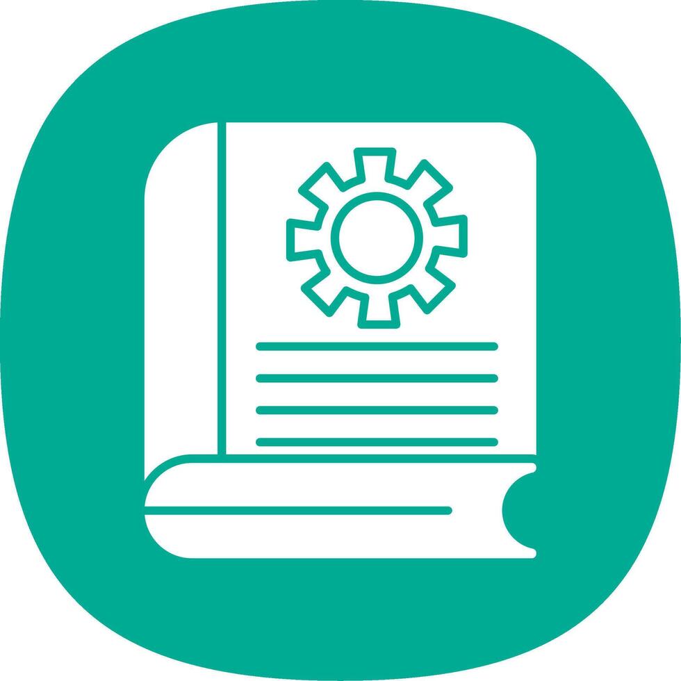 Book Glyph Curve Icon vector