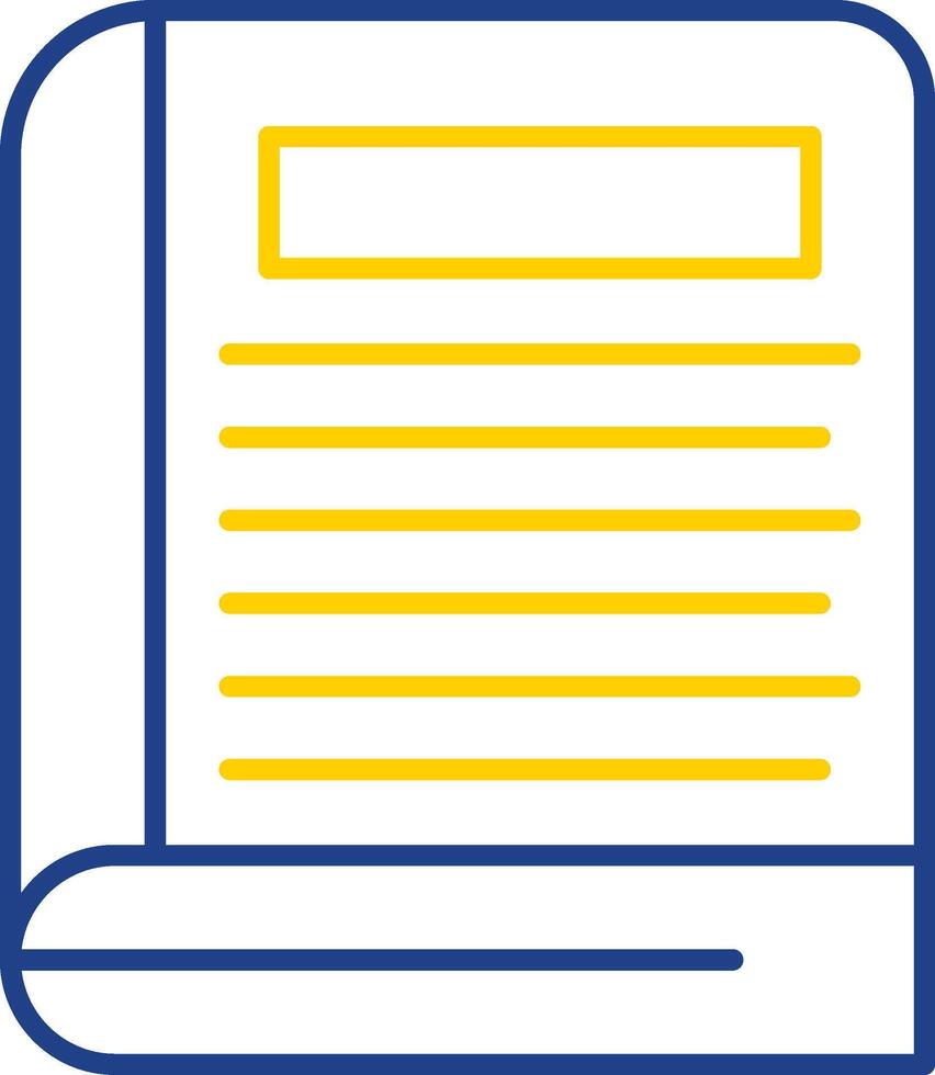 Book Line Two Color Icon vector