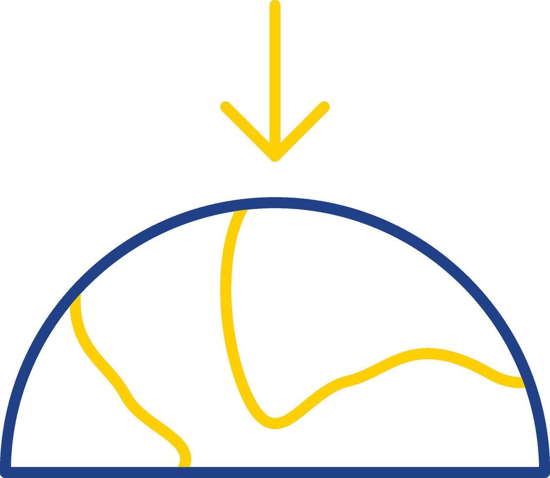 Gravity Line Two Color Icon vector
