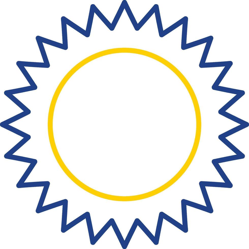 Sun Line Two Color Icon vector