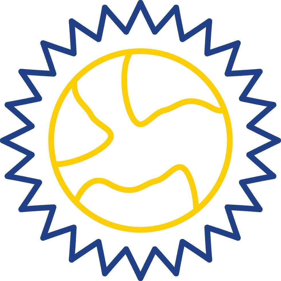 Sun Line Two Color Icon vector