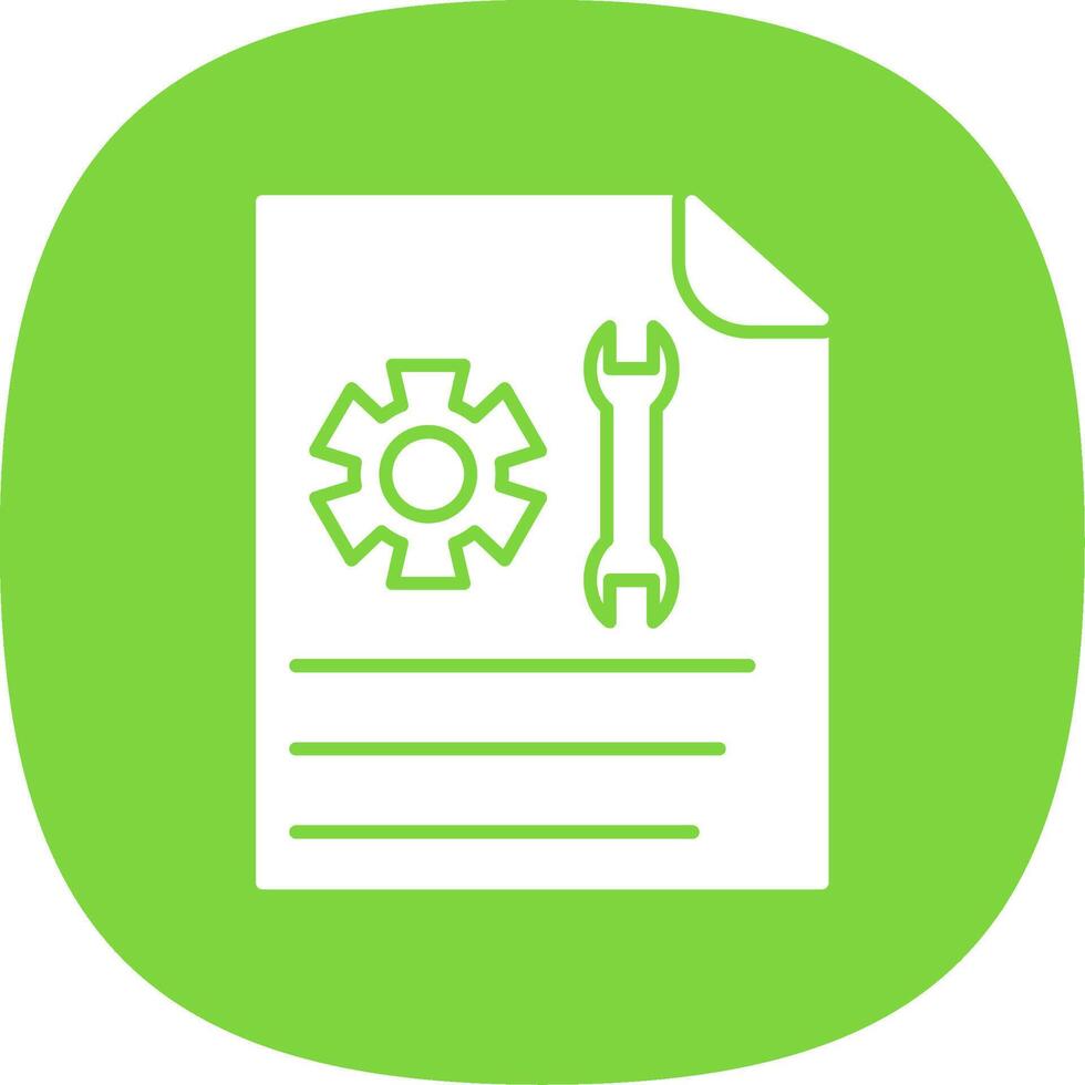 Technical Support Glyph Curve Icon vector