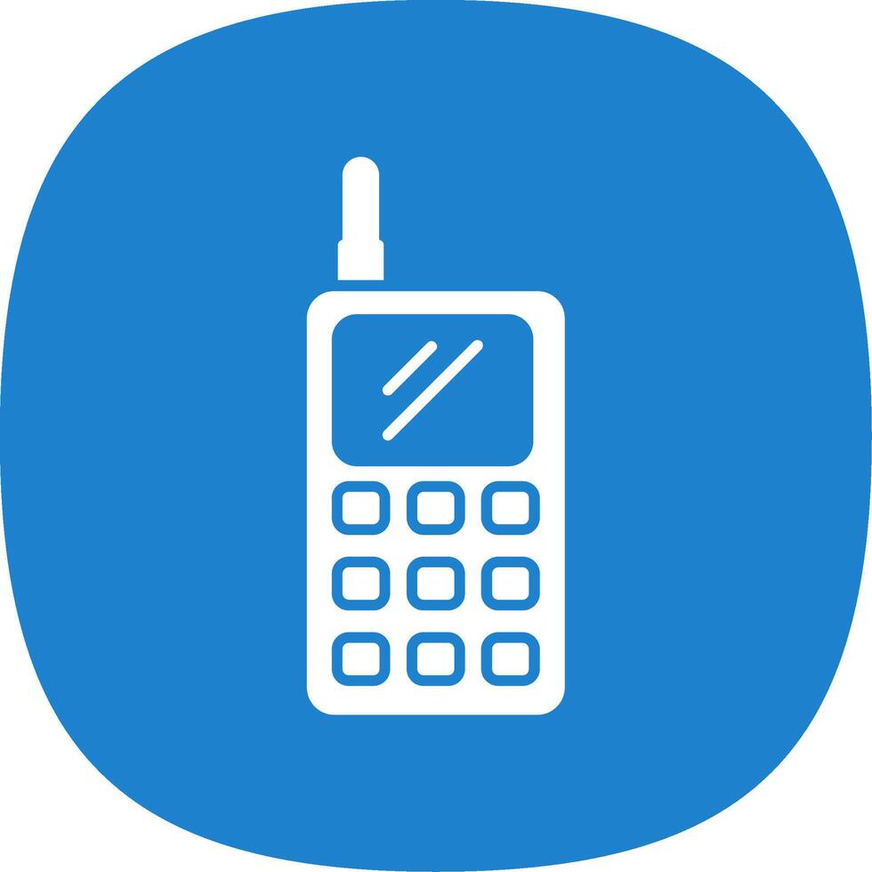 Walkie Talkie Glyph Curve Icon vector
