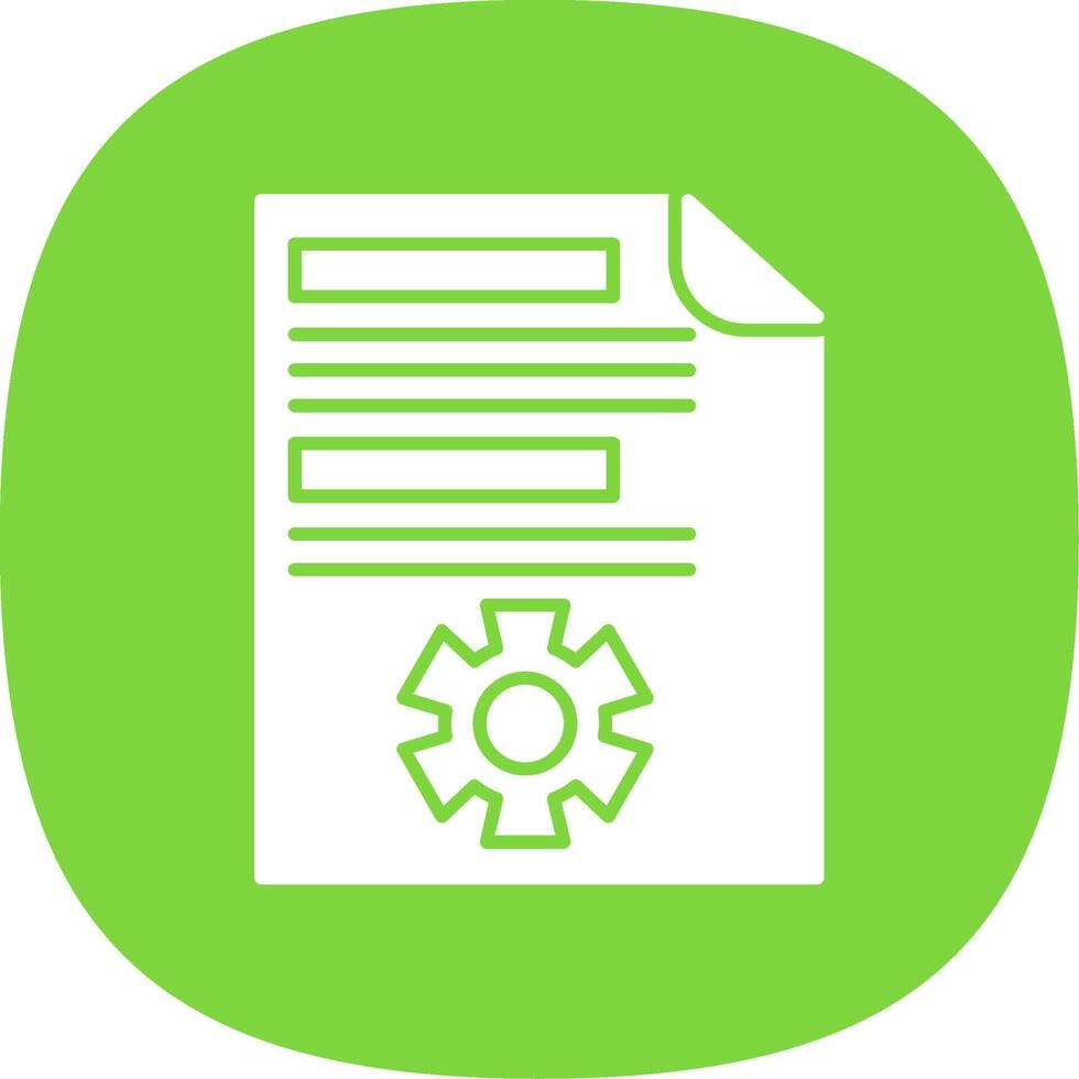 Project Management Glyph Curve Icon vector