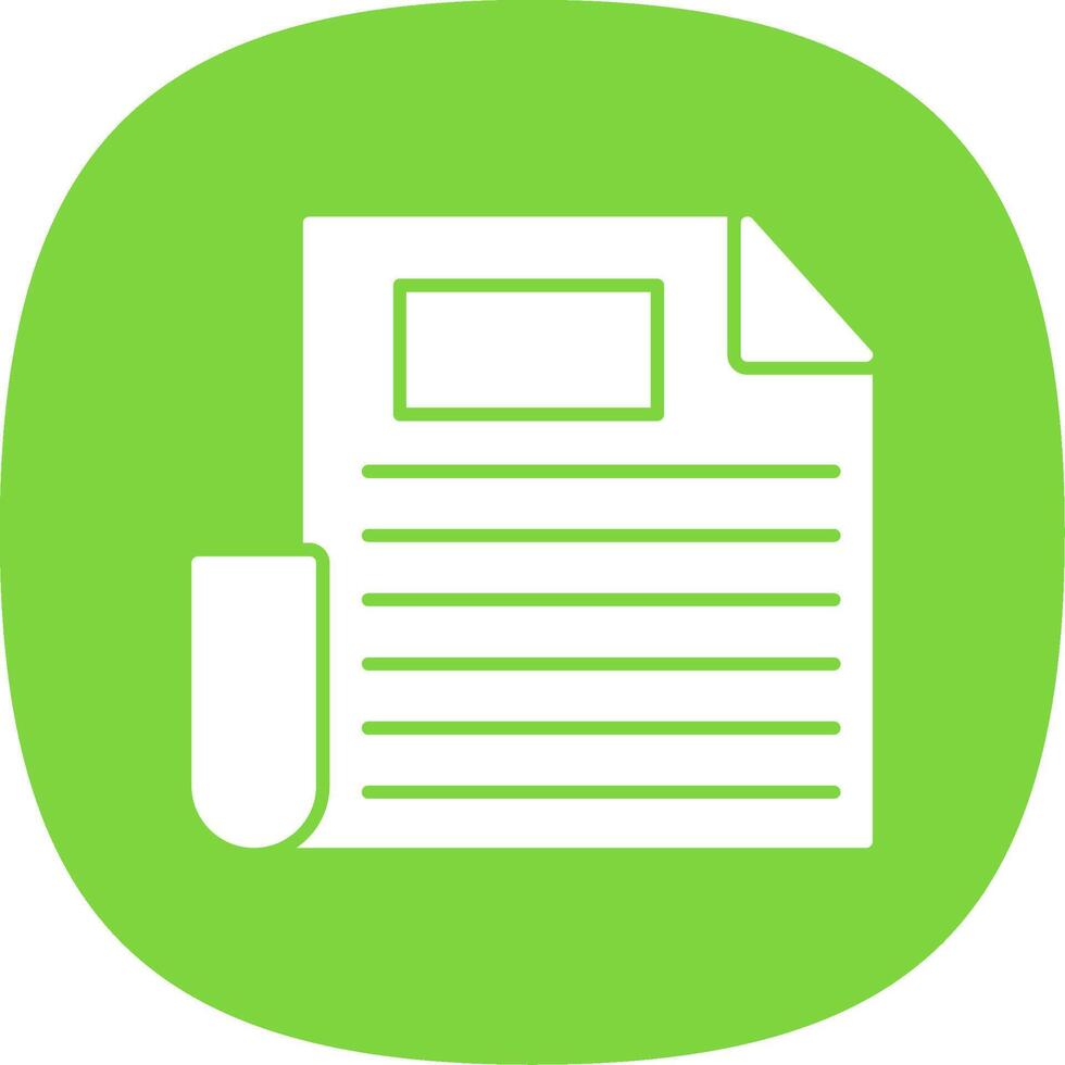 Document Glyph Curve Icon vector