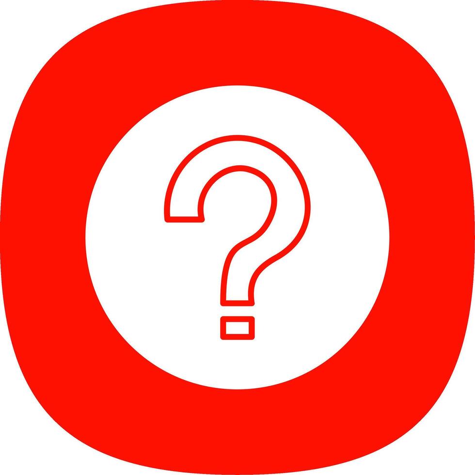 Question Glyph Curve Icon vector