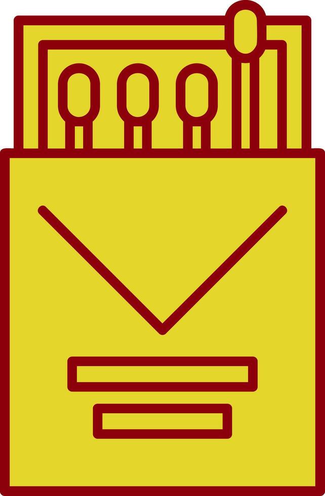 Match Box Glyph Curve Icon vector