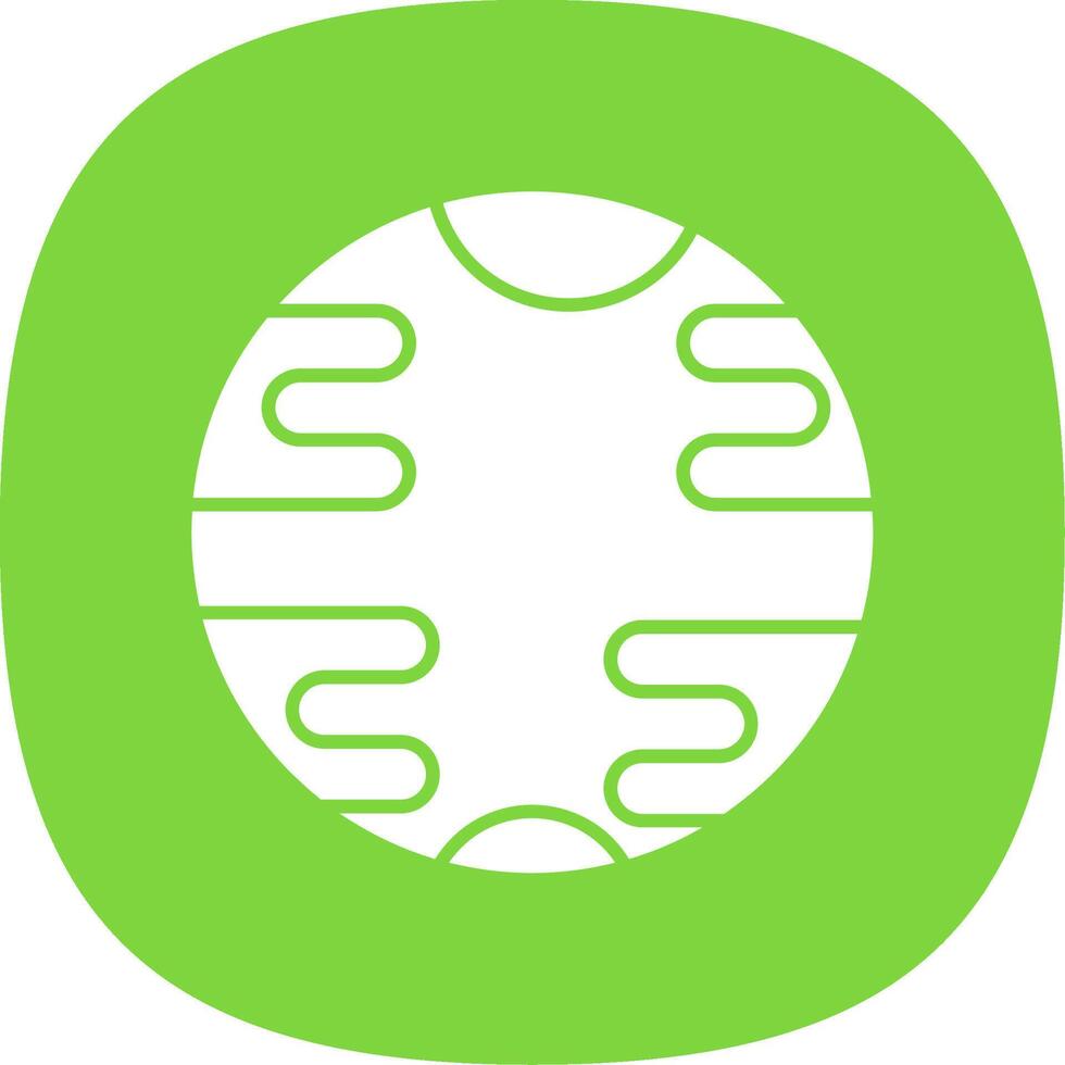Uranus Glyph Curve Icon vector
