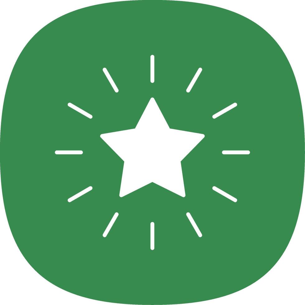 Star Glyph Curve Icon vector