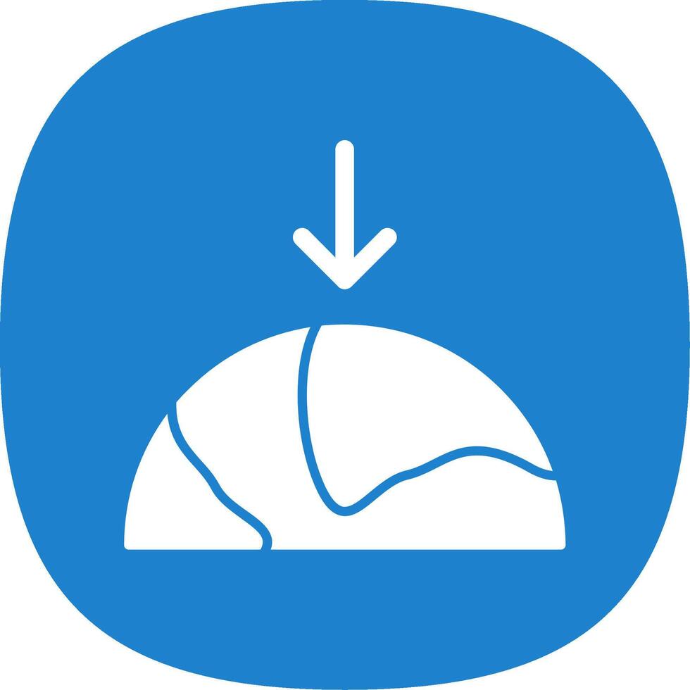 Gravity Glyph Curve Icon vector