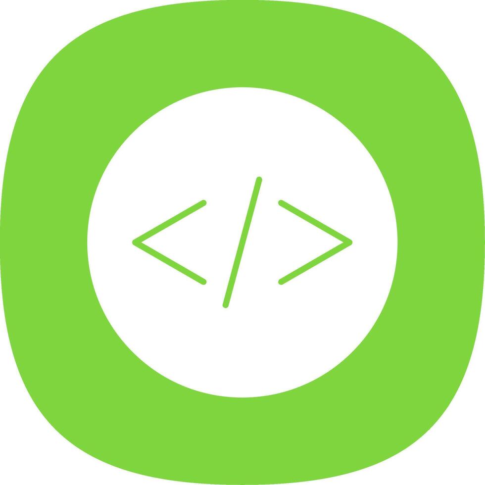 Coding Glyph Curve Icon vector
