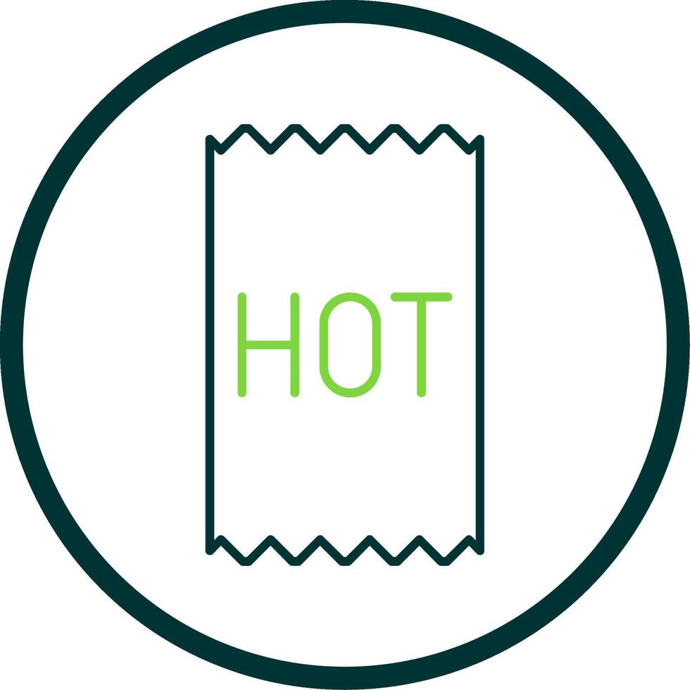 Hot Line Circle Icon vector