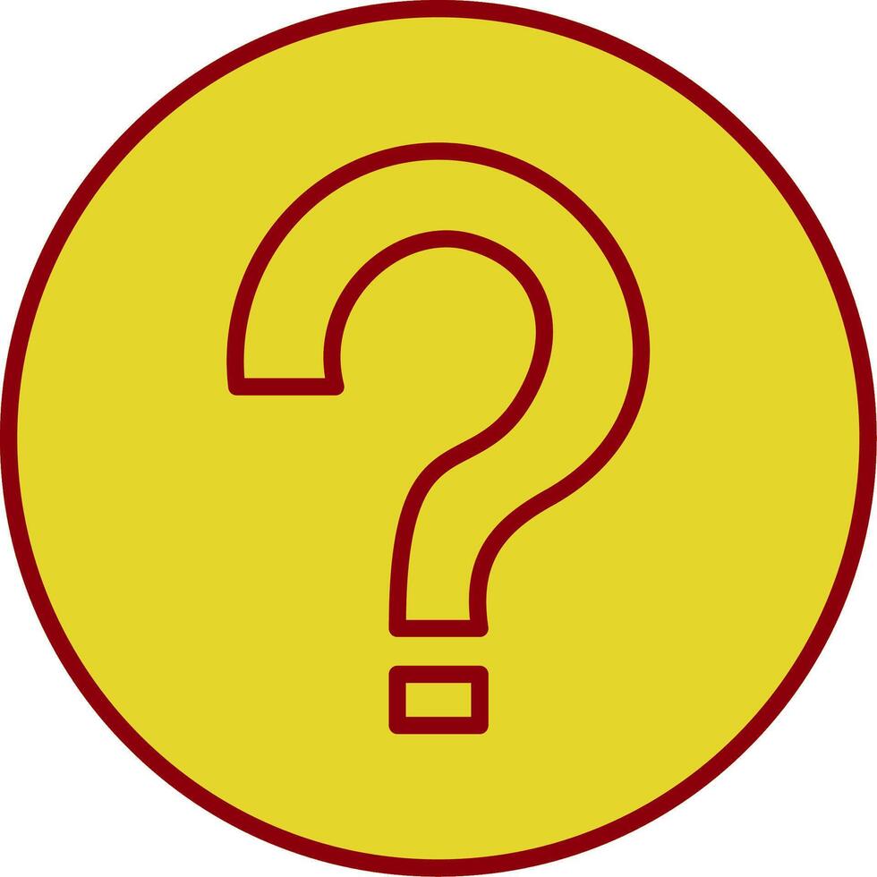 Question Line Two Color Icon vector