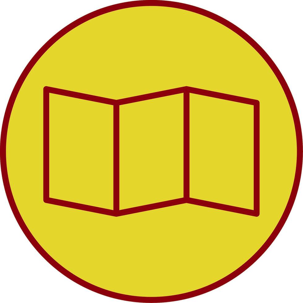 Map Line Two Color Icon vector