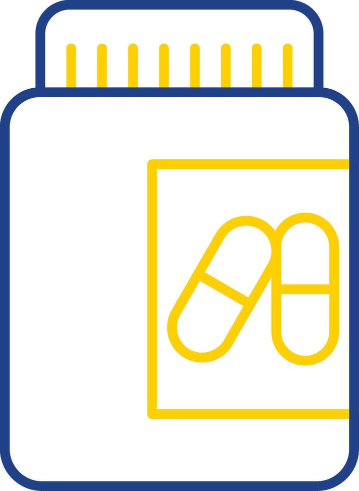 Pill Line Two Color Icon vector