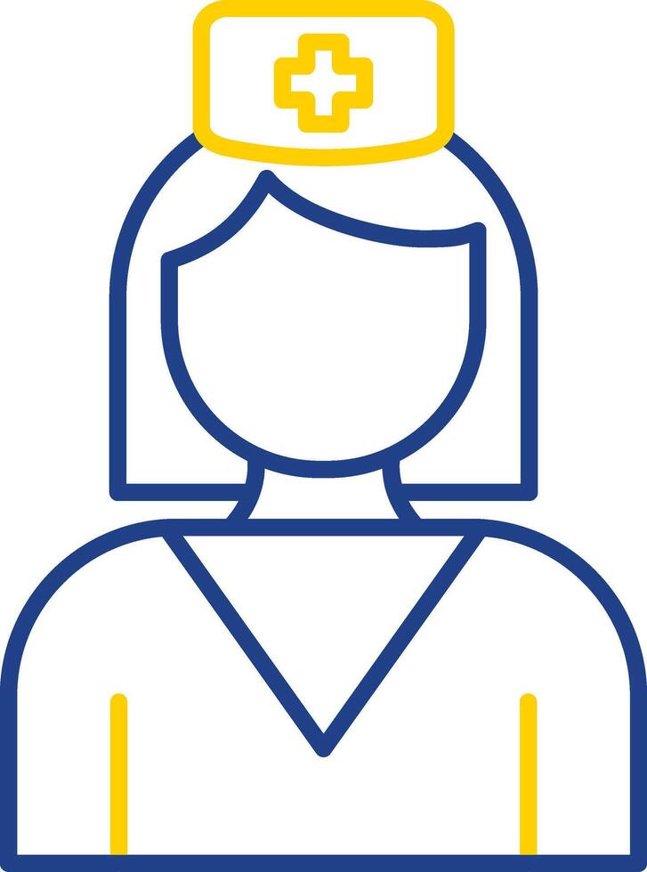 Nurse Line Two Color Icon vector