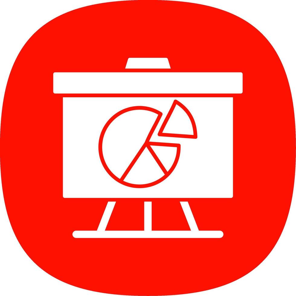 Analytics Glyph Curve Icon vector