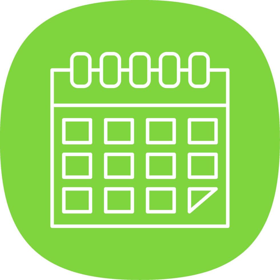 Calendar Line Curve Icon vector