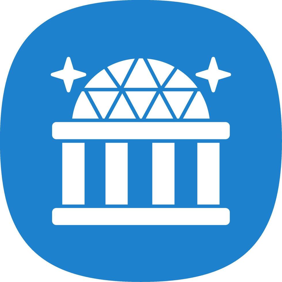 Dome Glyph Curve Icon vector