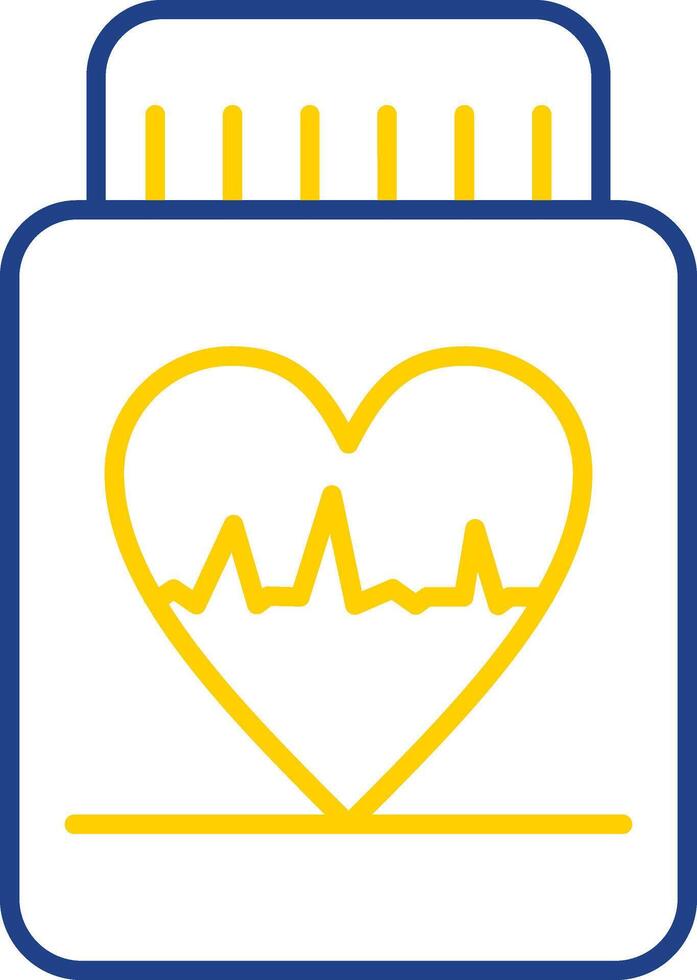 Pill Line Two Color Icon vector