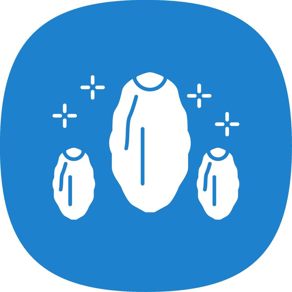 Dates Glyph Curve Icon vector