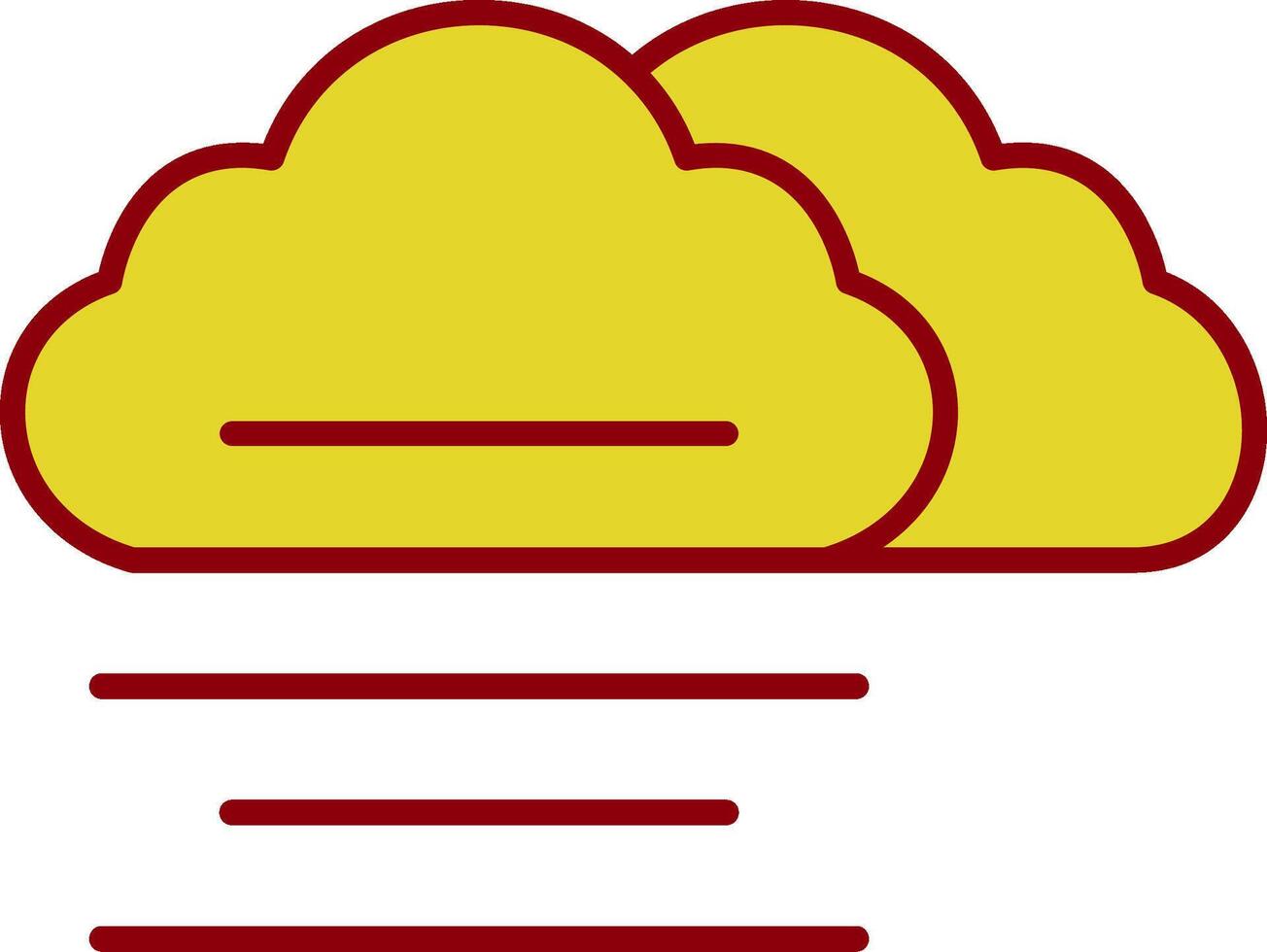 Mist Line Two Color Icon vector