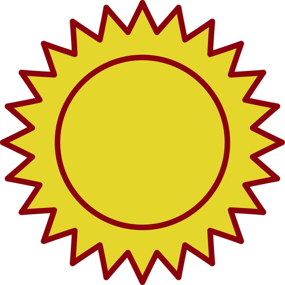 Sun Line Two Color Icon vector