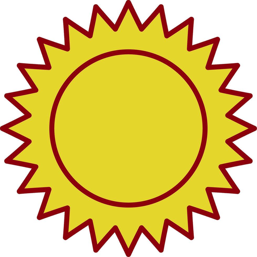 icono de dos colores de la línea del sol vector