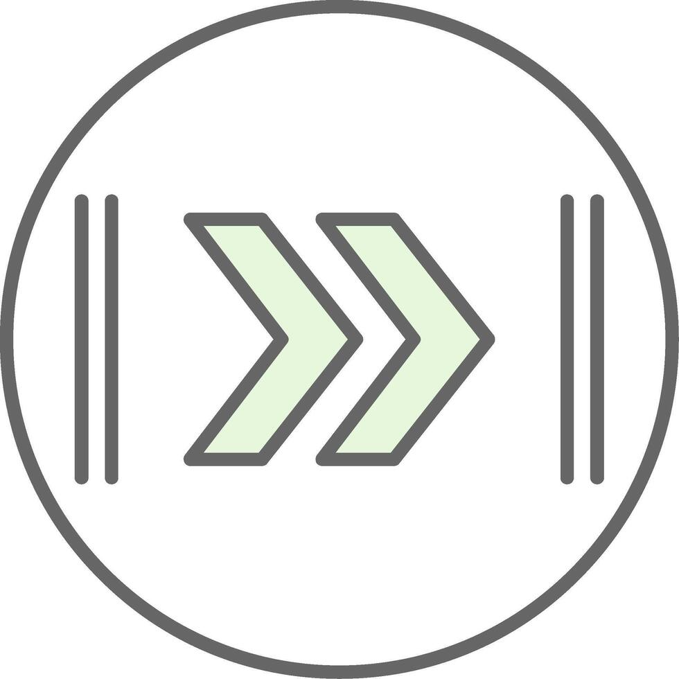 Fast Forward Fillay Icon vector