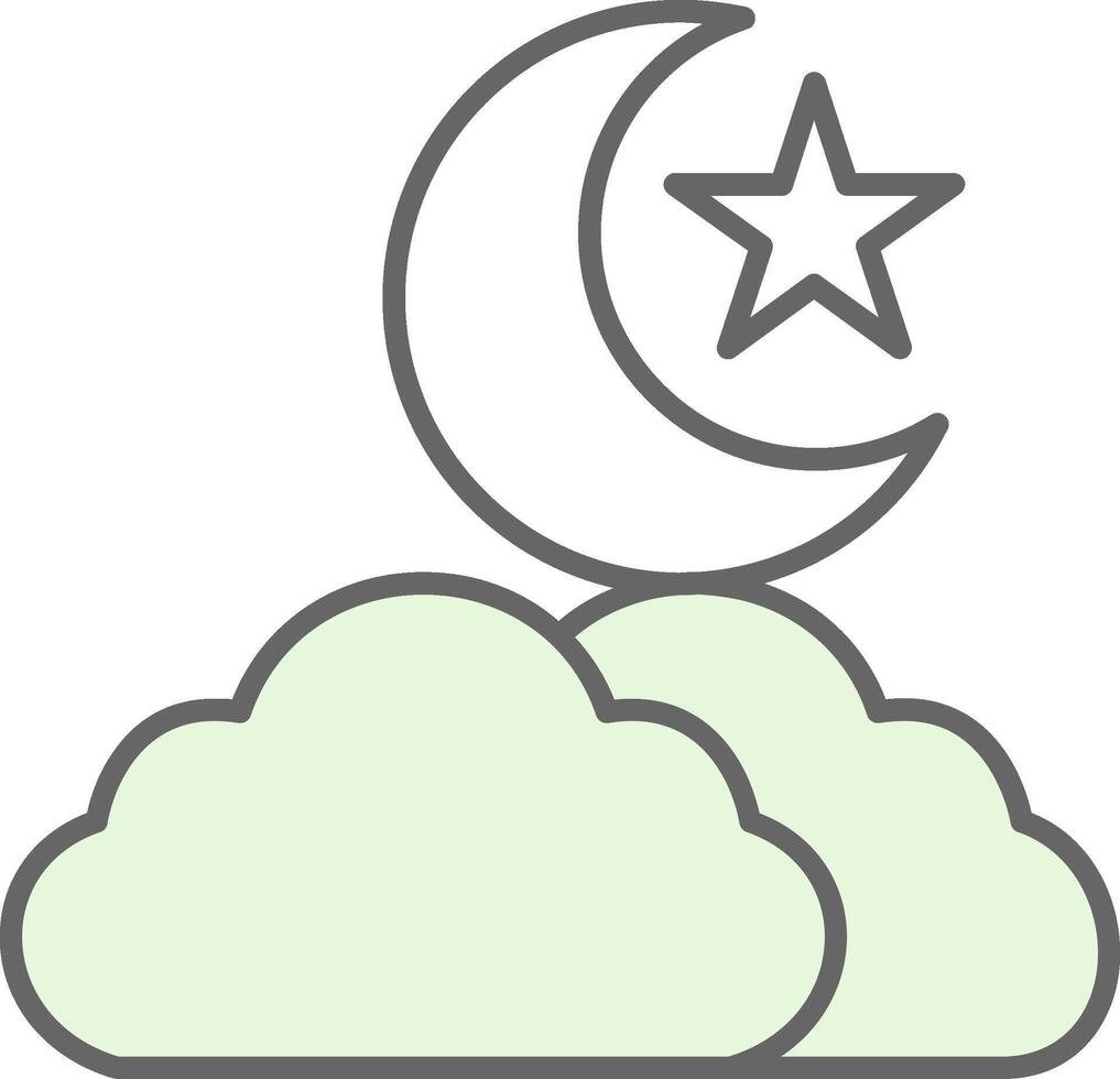 Night Fillay Icon vector