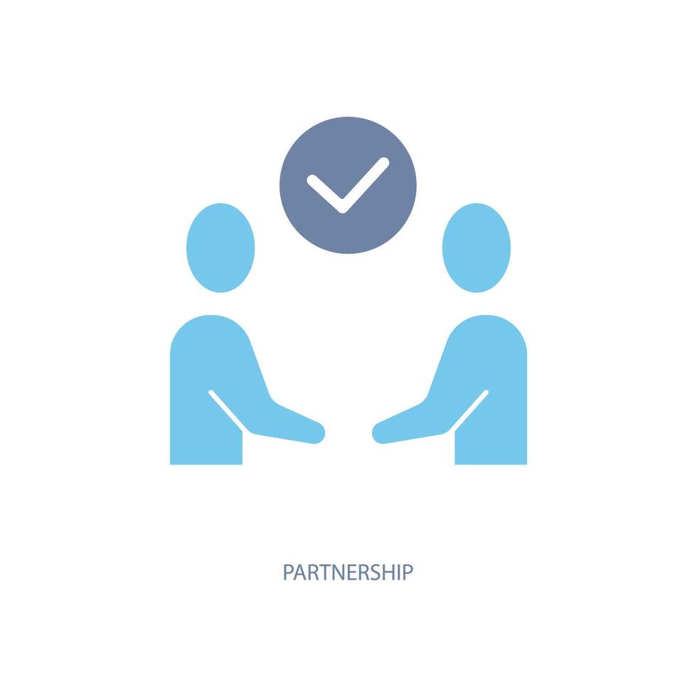 partnership concept line icon. Simple element illustration. partnership concept outline symbol design. vector