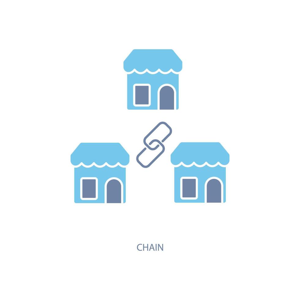 cadena concepto línea icono. sencillo elemento ilustración. cadena concepto contorno símbolo diseño. vector