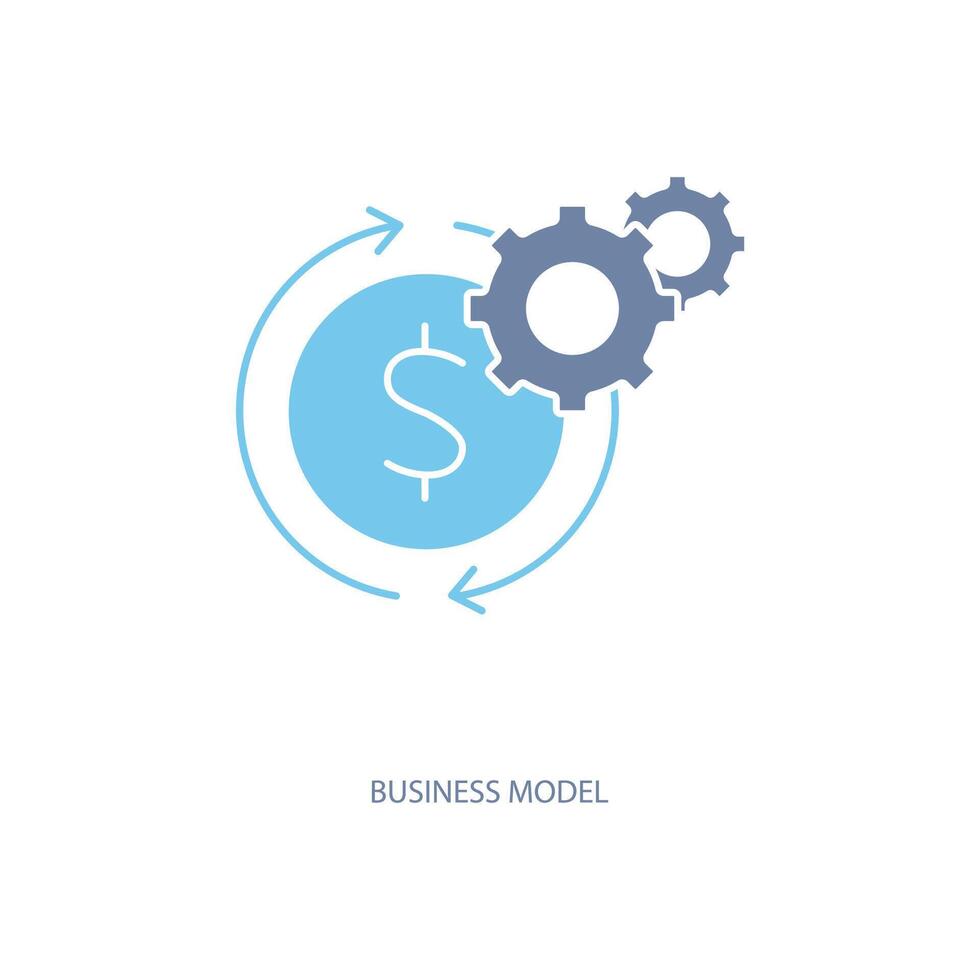 business model concept line icon. Simple element illustration. business model concept outline symbol design. vector