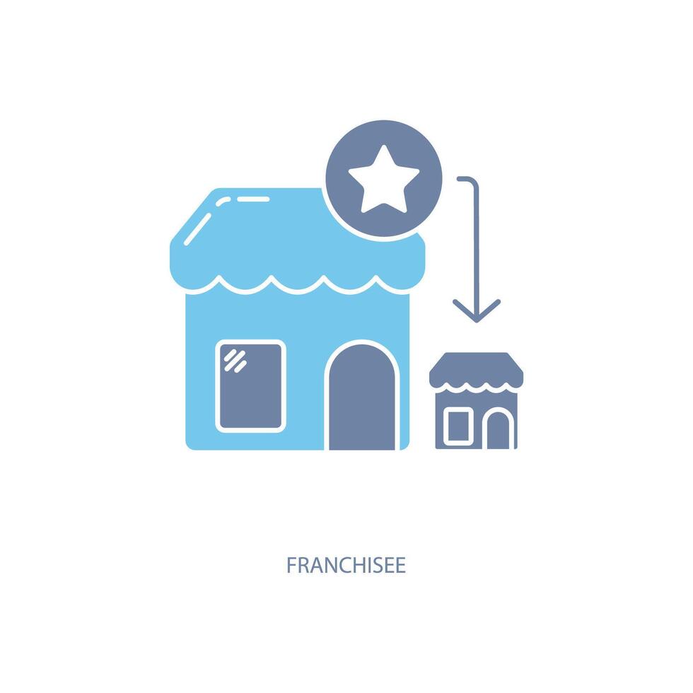 franchisee concept line icon. Simple element illustration. franchisee concept outline symbol design. vector