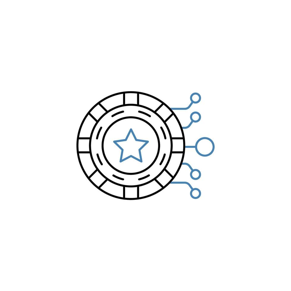 tokenization concept line icon. Simple element illustration. tokenization concept outline symbol design. vector