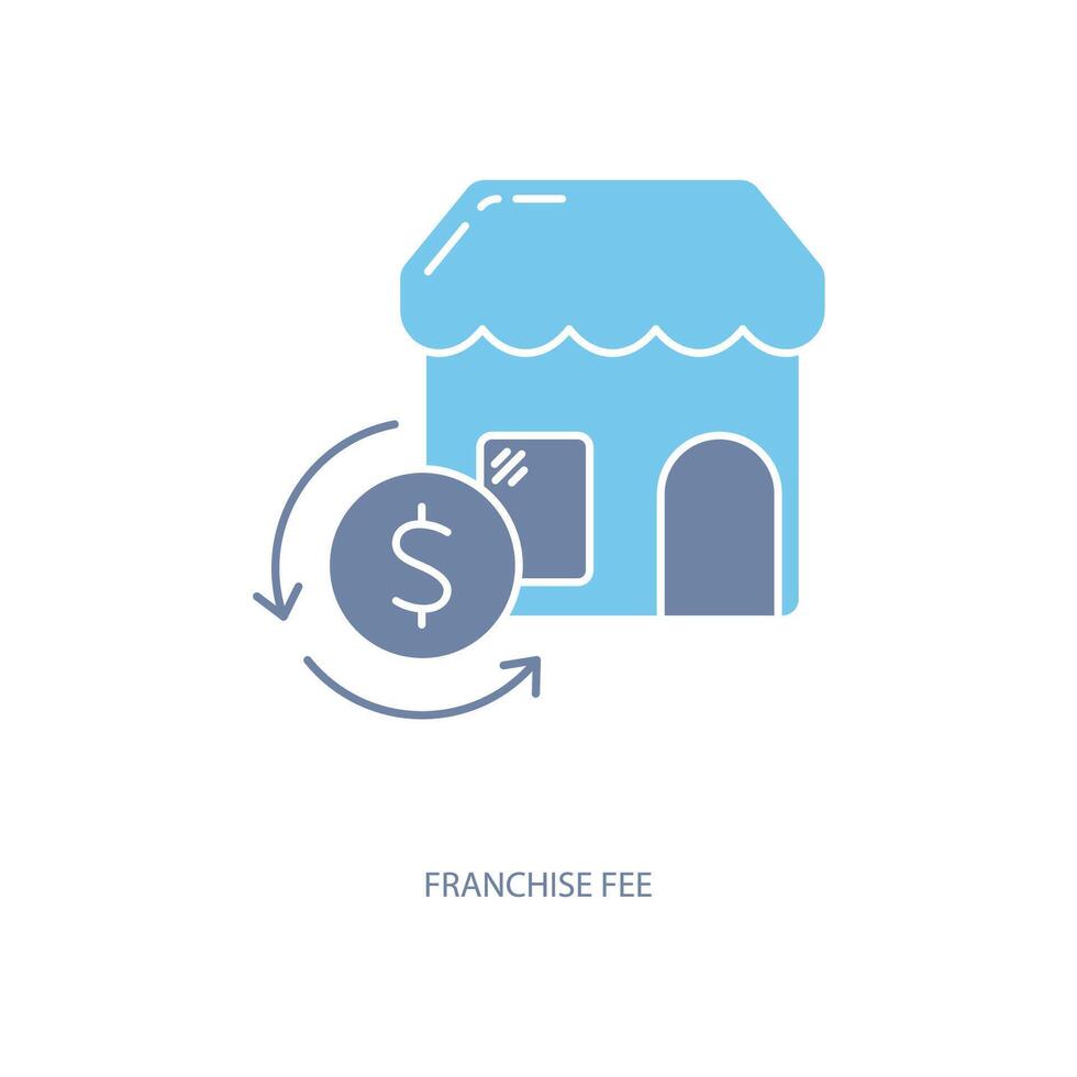 franchise fee concept line icon. Simple element illustration. franchise fee concept outline symbol design. vector