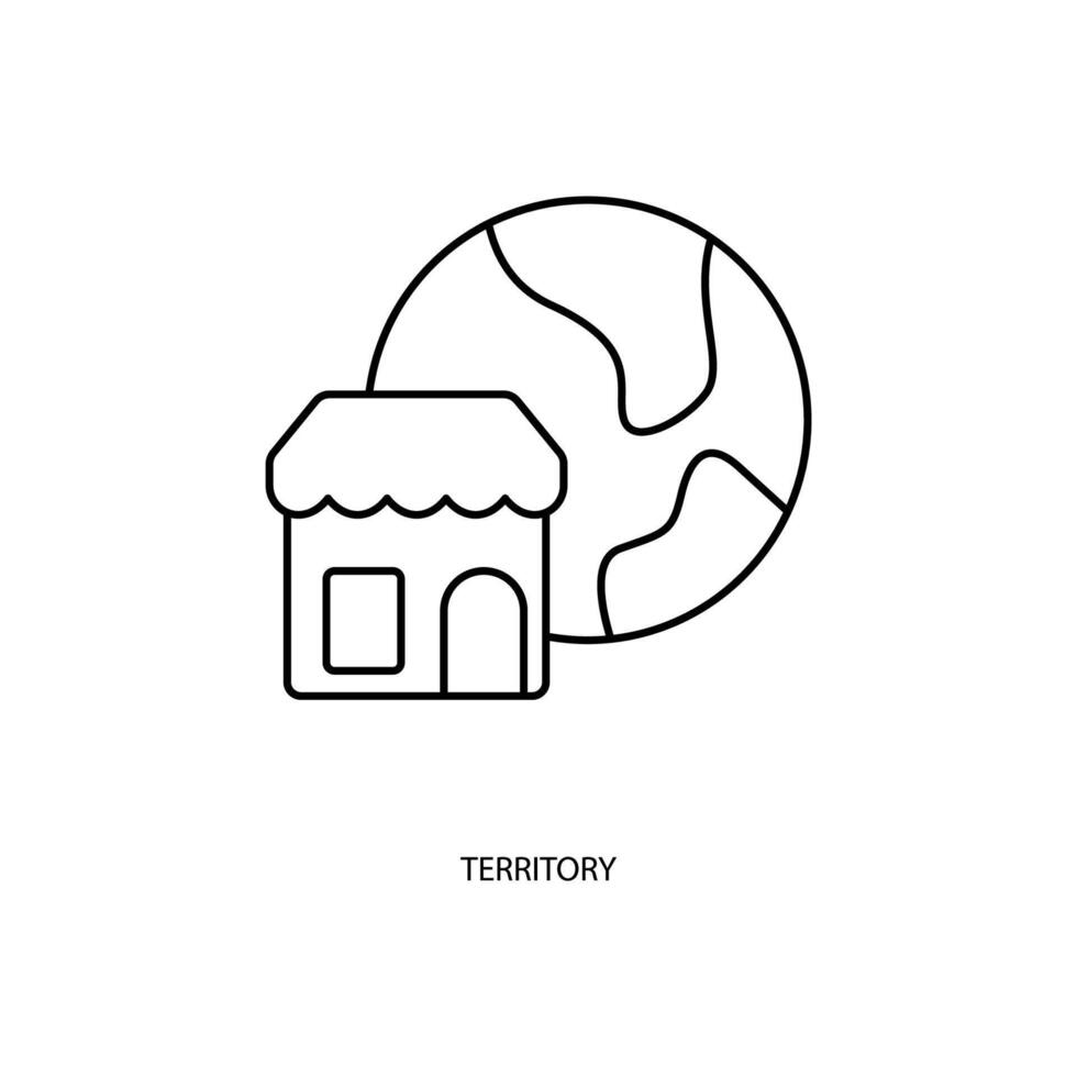 territory concept line icon. Simple element illustration. territory concept outline symbol design. vector