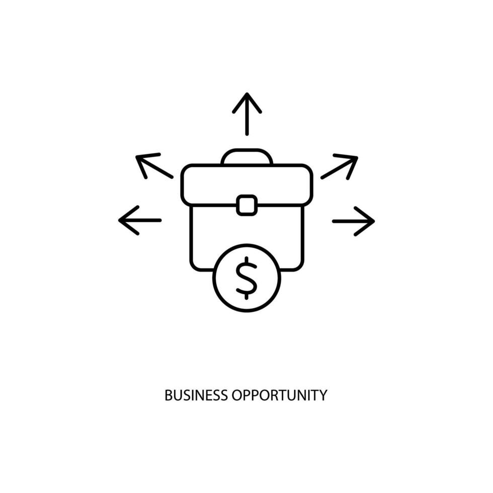 business opportunity concept line icon. Simple element illustration. business opportunity concept outline symbol design. vector