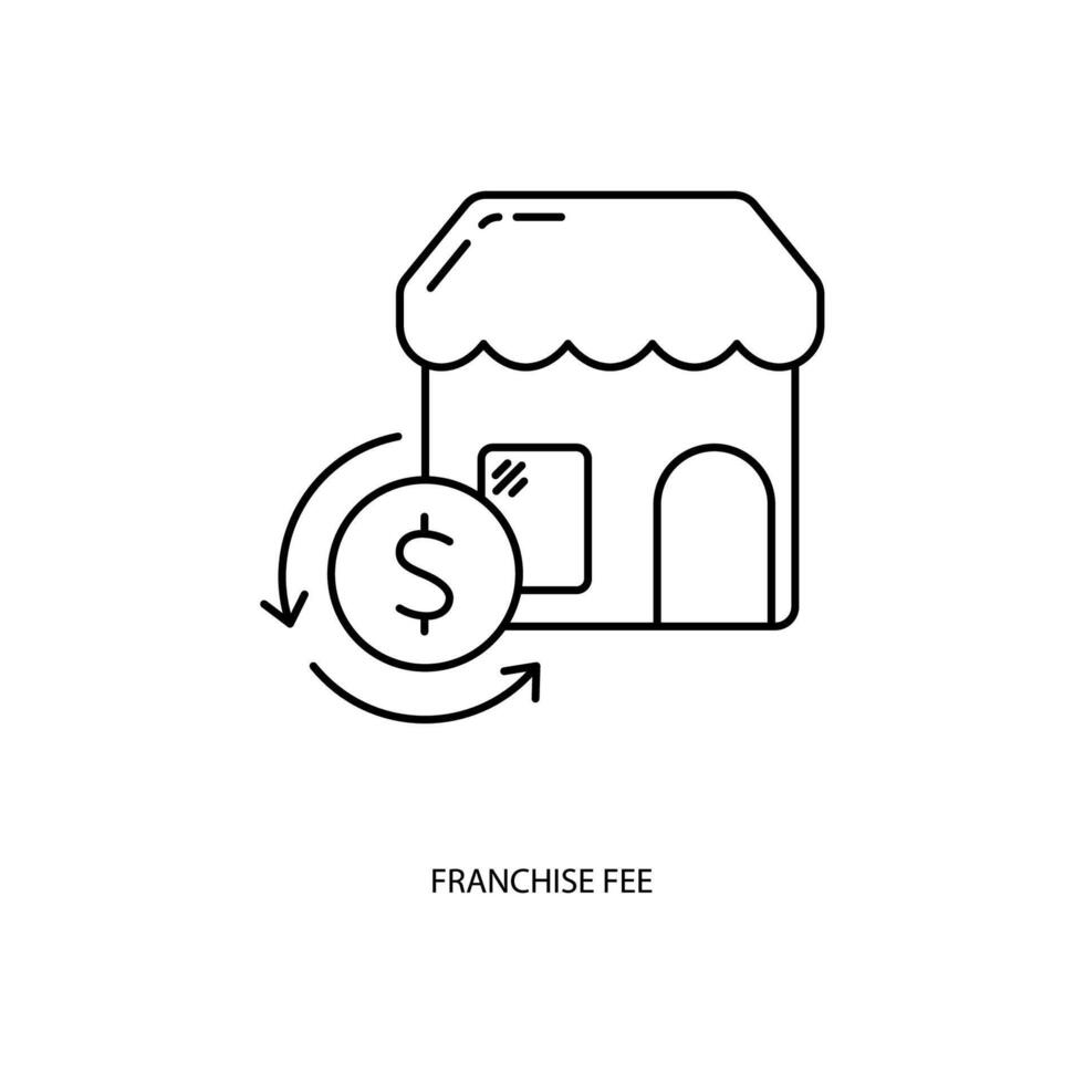 franchise fee concept line icon. Simple element illustration. franchise fee concept outline symbol design. vector