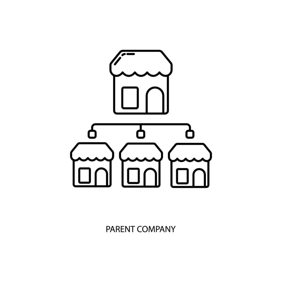 parent company concept line icon. Simple element illustration. parent company concept outline symbol design. vector