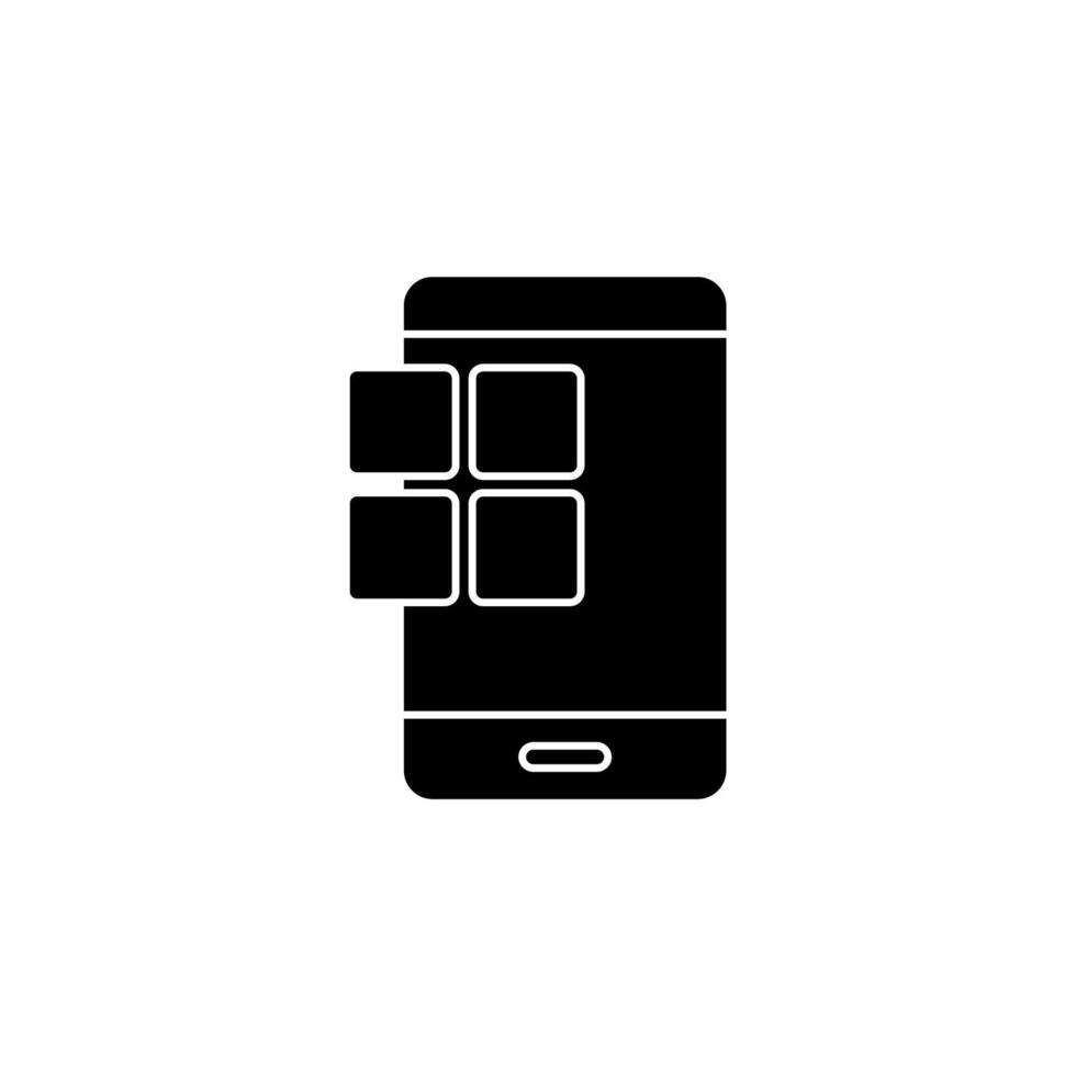 móvil aplicación concepto línea icono. sencillo elemento ilustración. móvil aplicación concepto contorno símbolo diseño. vector