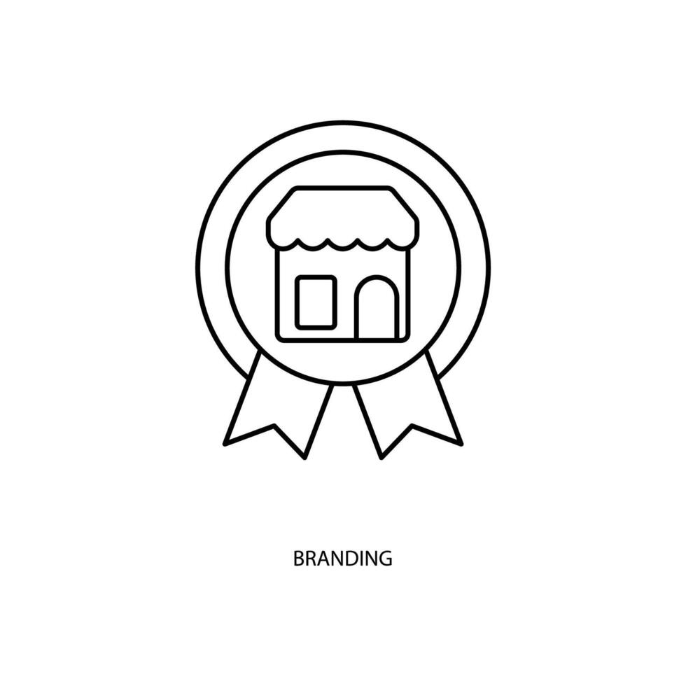 branding concept line icon. Simple element illustration. branding concept outline symbol design. vector