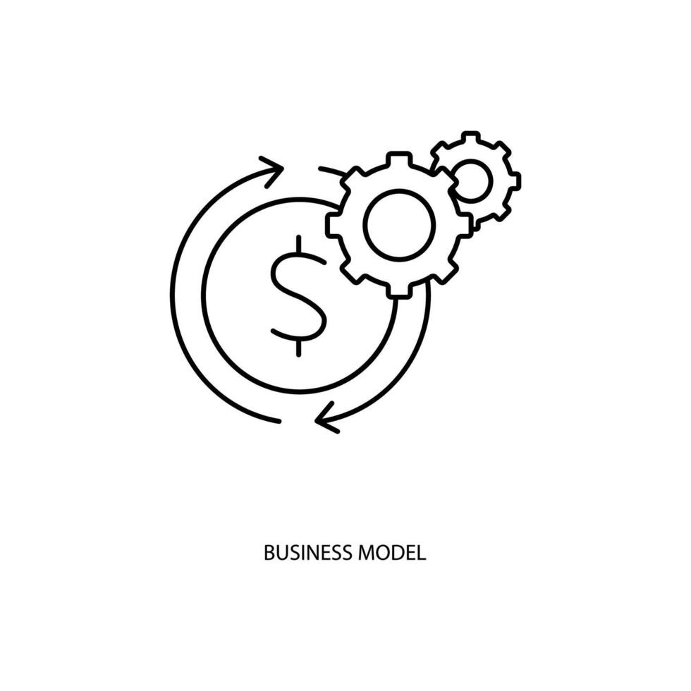 business model concept line icon. Simple element illustration. business model concept outline symbol design. vector