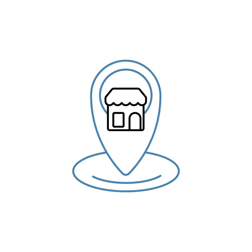 locations concept line icon. Simple element illustration. locations concept outline symbol design. vector